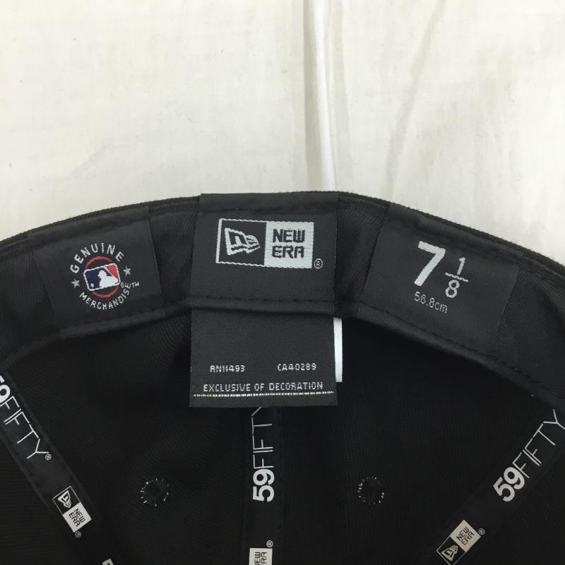ニューエラ NEW ERA 帽子 キャップ ニューヨークヤンキース FREE ロゴ、文字 黒 / ブラック /  メンズ USED 古着 中古 10128093