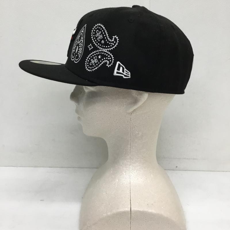 ニューエラ NEW ERA 帽子 キャップ NBA　シカゴ　ブルズ FREE ロゴ、文字 X 総柄 黒 / ブラック /  メンズ USED 古着 中古 10128095