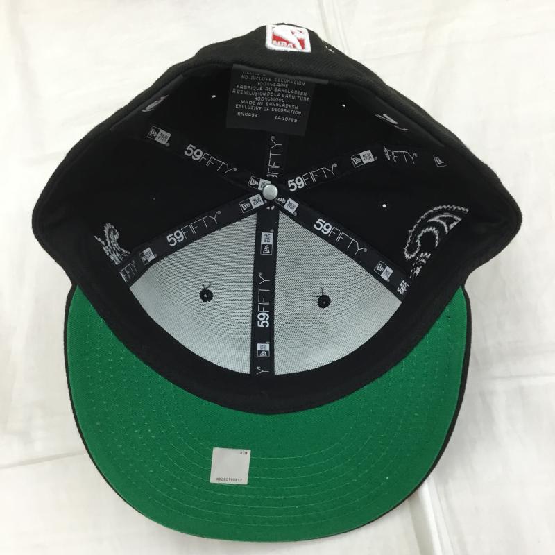 ニューエラ NEW ERA 帽子 キャップ NBA　シカゴ　ブルズ FREE ロゴ、文字 X 総柄 黒 / ブラック /  メンズ USED 古着 中古 10128095