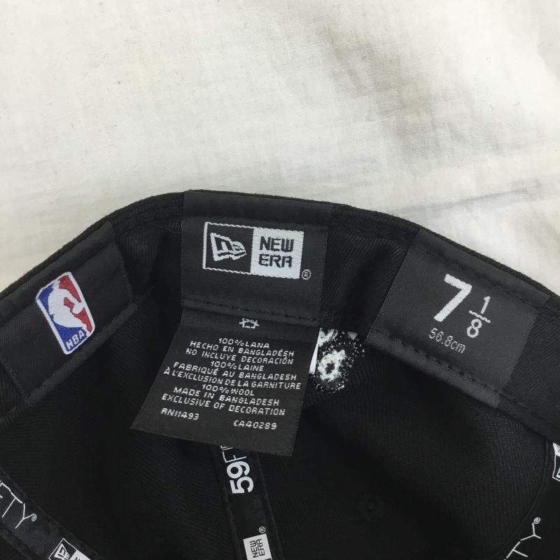 ニューエラ NEW ERA 帽子 キャップ NBA　シカゴ　ブルズ FREE ロゴ、文字 X 総柄 黒 / ブラック /  メンズ USED 古着 中古 10128095