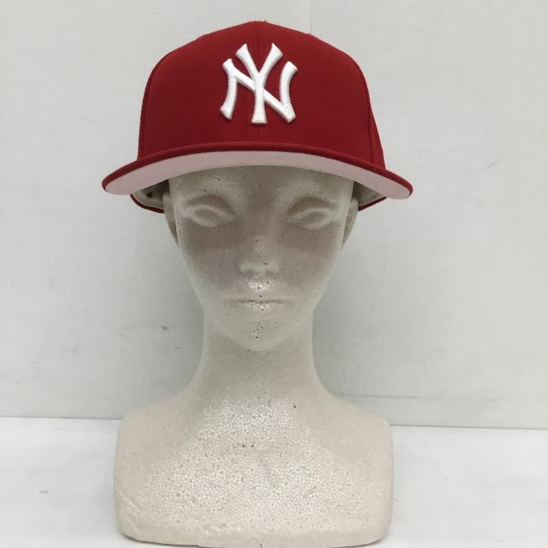 ニューエラ NEW ERA 帽子 キャップ ニューヨークヤンキース FREE ロゴ、文字 赤 / レッド /  メンズ USED 古着 中古 10128097