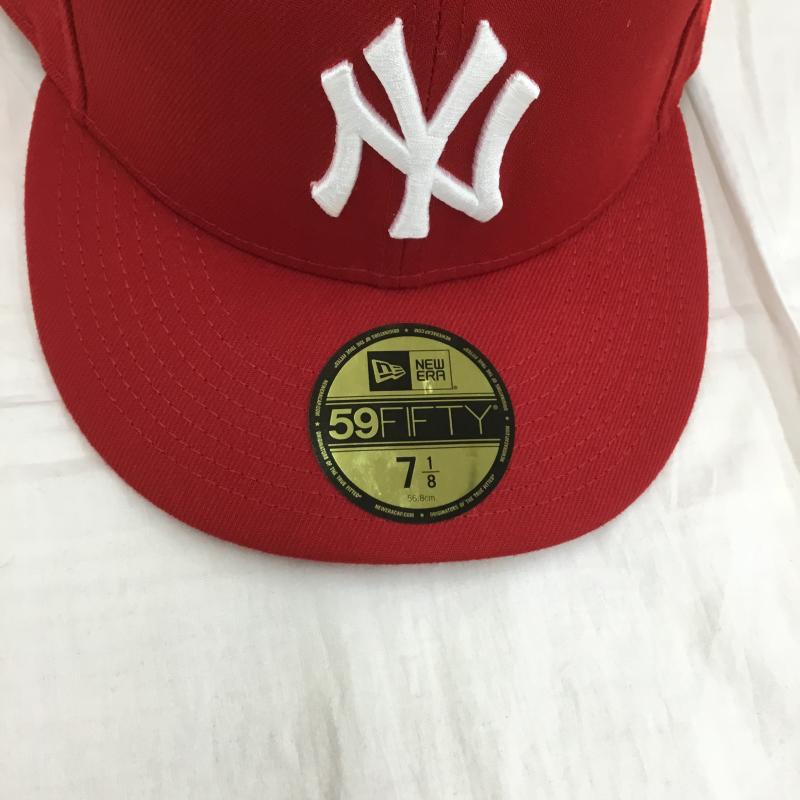 ニューエラ NEW ERA 帽子 キャップ ニューヨークヤンキース FREE ロゴ、文字 赤 / レッド /  メンズ USED 古着 中古 10128097