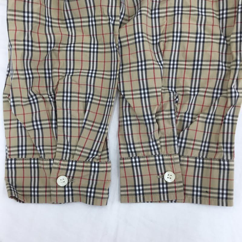 バーバリー BURBERRY シャツ、ブラウス 七分袖 40 チェック 茶 / ブラウン /  レディース USED 古着 中古 10128103