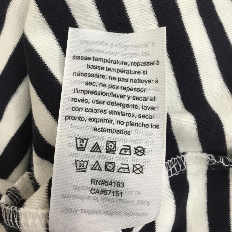 トミーヒルフィガー TOMMY HILFIGER Tシャツ 半袖 S ストライプ 白 / ホワイト / X 紺 / ネイビー /  レディース USED 古着 中古 10128106