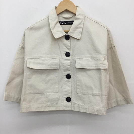 ザラ ZARA ジャケット、上着 ジャケット、ブレザー S 無地 オフホワイト / オフホワイト /  レディース USED 古着 中古 10128107
