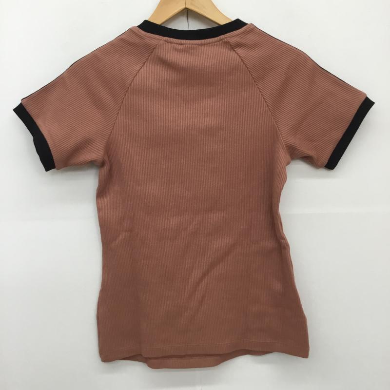 アディダス adidas Tシャツ 半袖 S ロゴ、文字 桃 / ピンク / X ベージュ / ベージュ /  レディース USED 古着 中古 10128108