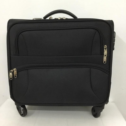 古着 USED スーツケース、トランク スーツケース、トランク 機内持ち込み ソフトキャリーケース 無地 黒 / ブラック /  メンズ USED 古着 中古 10128133