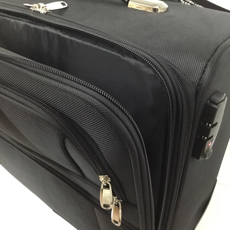 古着 USED スーツケース、トランク スーツケース、トランク 機内持ち込み ソフトキャリーケース 無地 黒 / ブラック /  メンズ USED 古着 中古 10128133