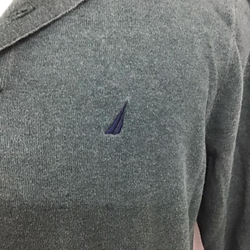 ノーティカ NAUTICA ニット、セーター 長袖 M 無地 緑 / グリーン /  メンズ USED 古着 中古 10128148