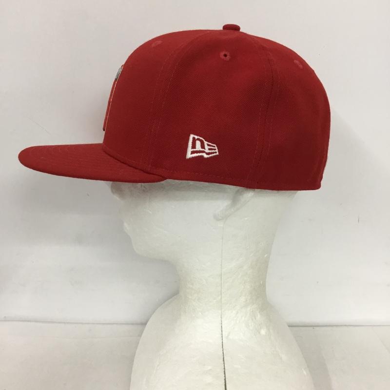 ニューエラ NEW ERA 帽子 キャップ 59FIFTY MLB ロサンゼルス エンゼルス 58.7cm ロゴ、文字 赤 / レッド /  メンズ USED 古着 中古 10128149