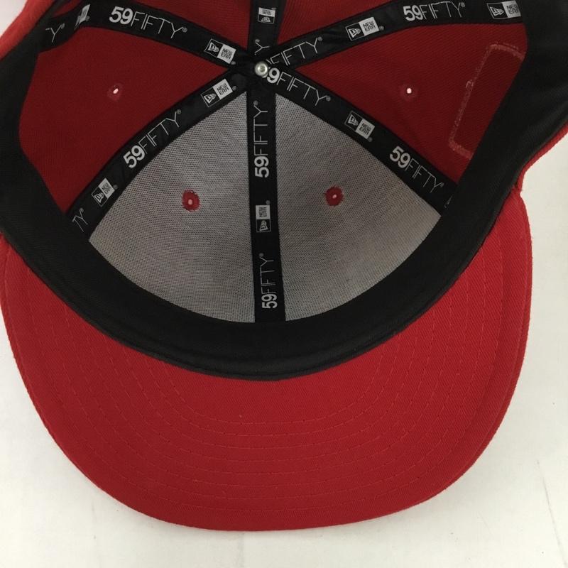 ニューエラ NEW ERA 帽子 キャップ 59FIFTY MLB ロサンゼルス エンゼルス 58.7cm ロゴ、文字 赤 / レッド /  メンズ USED 古着 中古 10128149