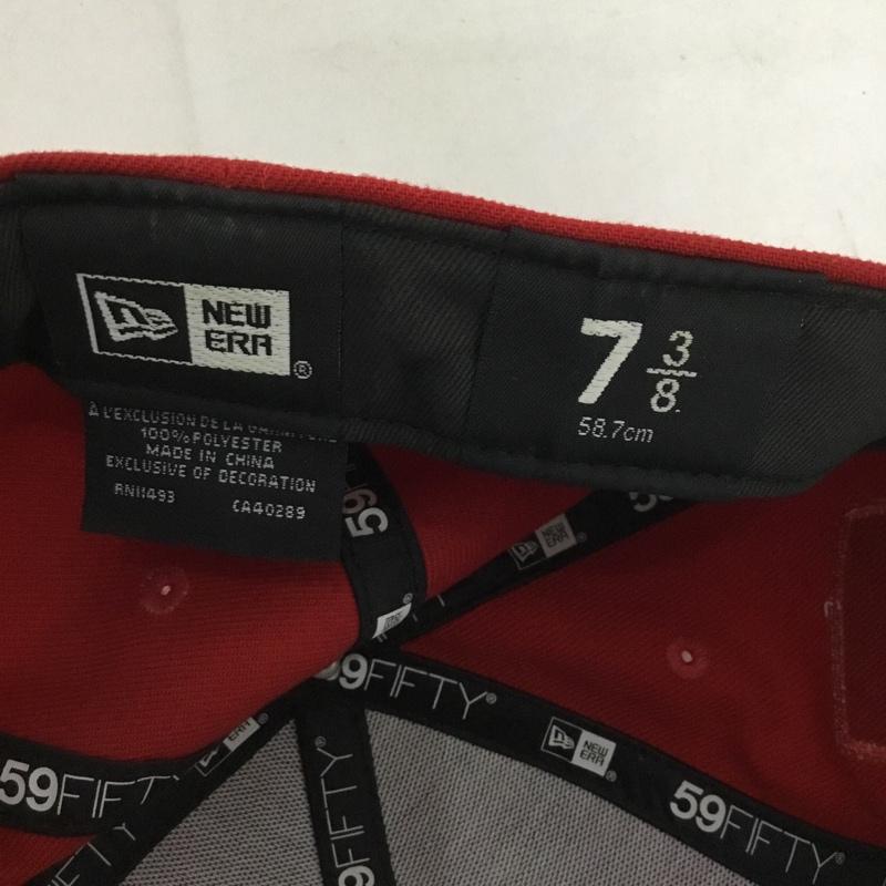 ニューエラ NEW ERA 帽子 キャップ 59FIFTY MLB ロサンゼルス エンゼルス 58.7cm ロゴ、文字 赤 / レッド /  メンズ USED 古着 中古 10128149