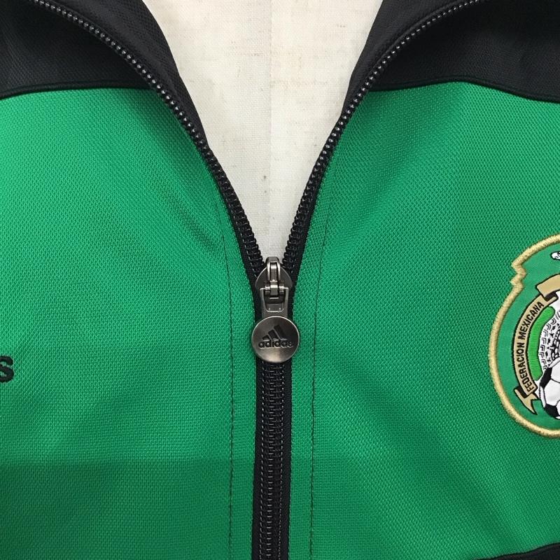 アディダス adidas ジャケット、上着 ジャンパー、ブルゾン トラックジャケット 無地 X ロゴ、文字 黒 / ブラック / X 緑 / グリーン /  メンズ USED 古着 中古 10128150