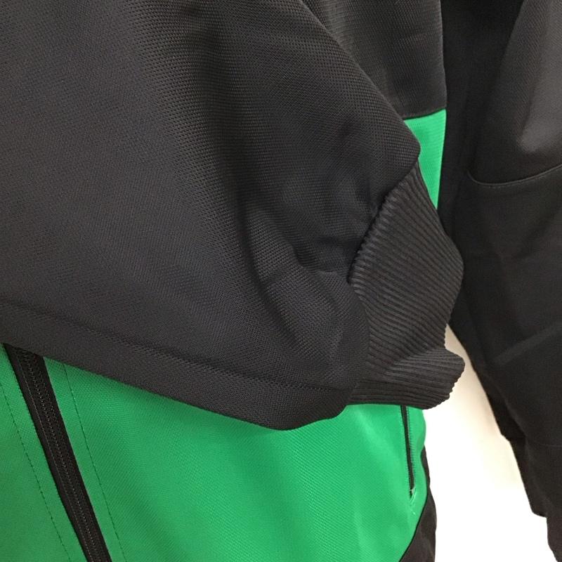 アディダス adidas ジャケット、上着 ジャンパー、ブルゾン トラックジャケット 無地 X ロゴ、文字 黒 / ブラック / X 緑 / グリーン /  メンズ USED 古着 中古 10128150
