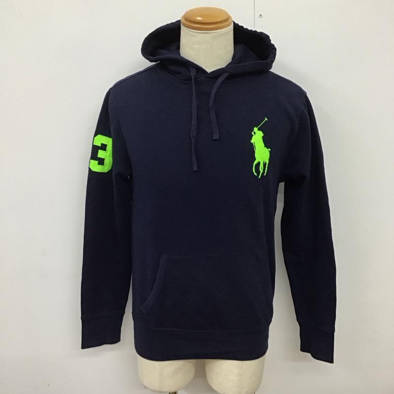 ポロラルフローレン POLO RALPH LAUREN パーカー 長袖 フーディ S ロゴ、文字 X 刺繍 紺 / ネイビー /  メンズ USED 古着 中古 10128151
