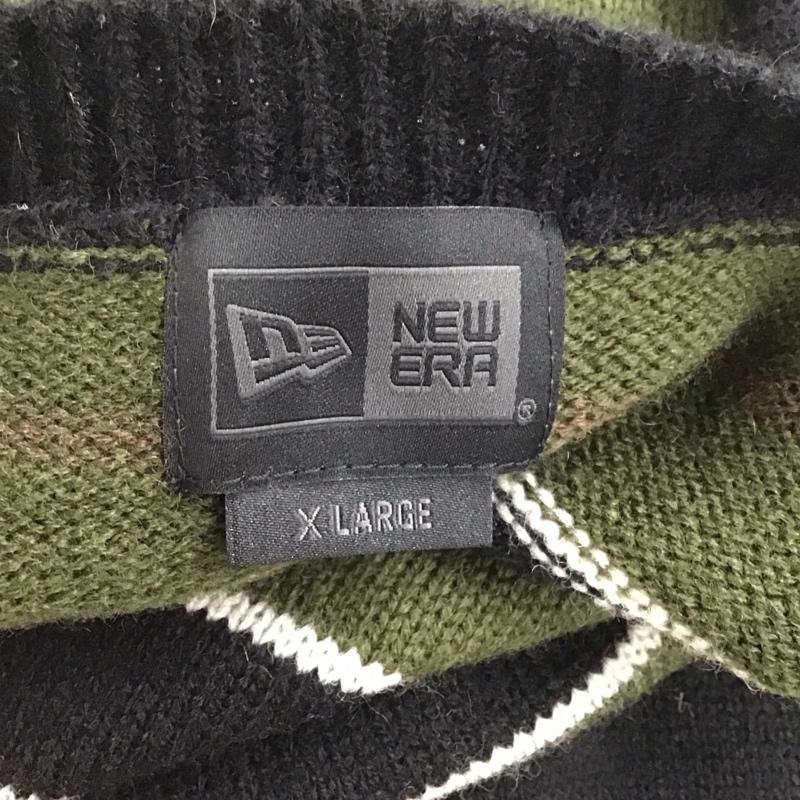 ニューエラ NEW ERA ニット、セーター 長袖 XL ボーダー柄 マルチカラー / マルチカラー /  メンズ USED 古着 中古 10128156