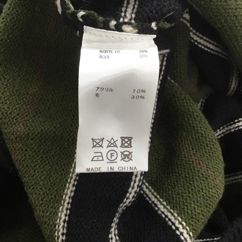 ニューエラ NEW ERA ニット、セーター 長袖 XL ボーダー柄 マルチカラー / マルチカラー /  メンズ USED 古着 中古 10128156