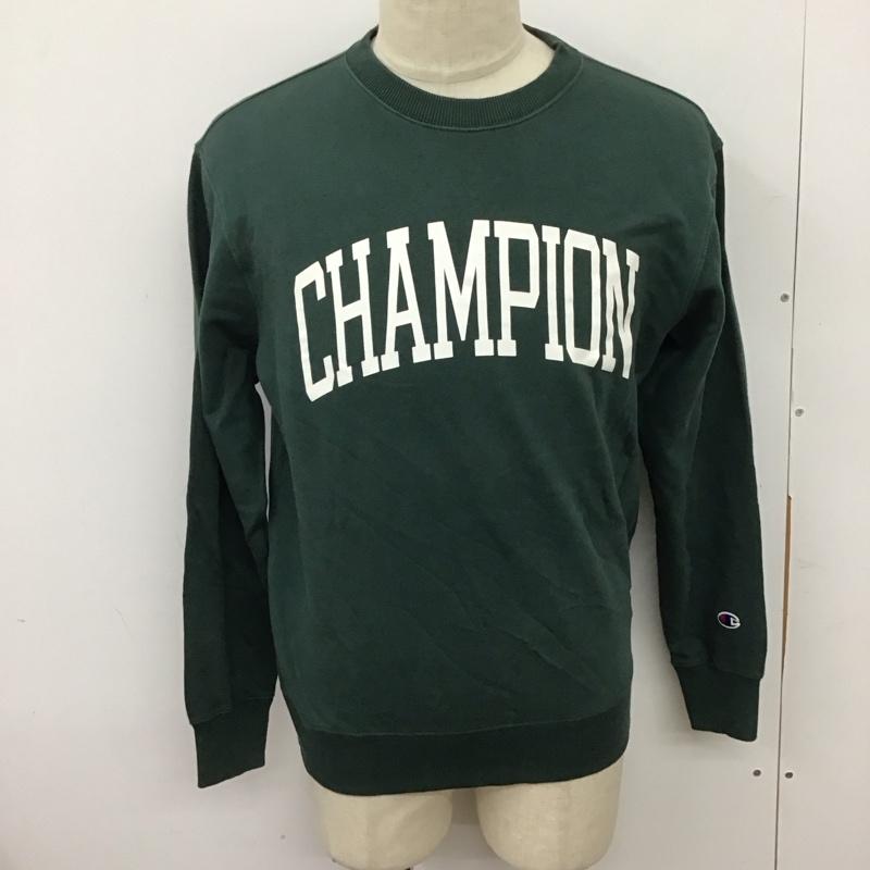 チャンピオン Campion トレーナー 長袖 M ロゴ、文字 緑 / グリーン /  メンズ USED 古着 中古 10128159
