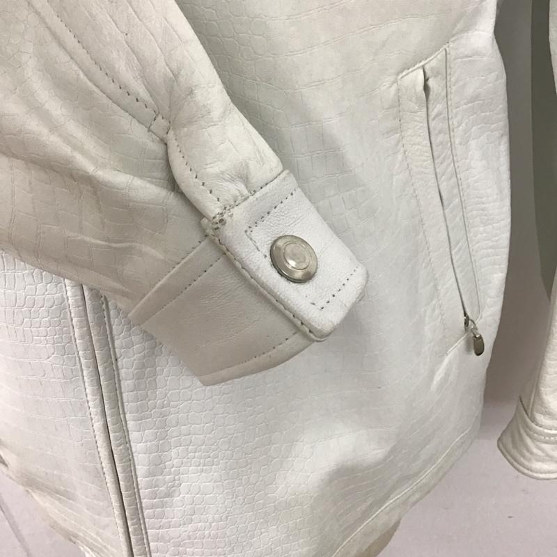 サンタフェ SANTAFE ジャケット、上着 レザージャケット 無地 白 / ホワイト /  メンズ USED 古着 中古 10128161