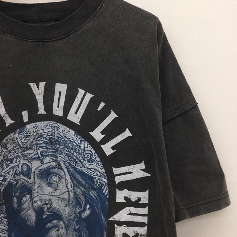 ユーズドクロージング used clothes Tシャツ 半袖 T.C.R BY TOUCHER L ロゴ、文字 灰 / グレー /  メンズ USED 古着 中古 10128162