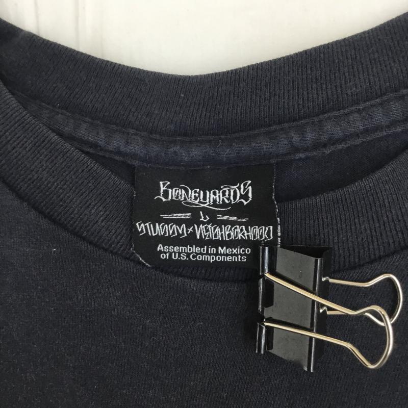 ステューシー STUSSY Tシャツ 半袖 STUSSY×NEIGHBORHOOD ネイバーフッド L ロゴ、文字 X キャラクター 黒 / ブラック /  メンズ USED 古着 中古 10128163