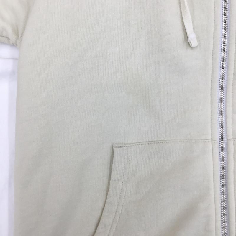 ステューシー STUSSY パーカー 長袖 ジップパーカー S ロゴ、文字 X プリント ベージュ / ベージュ /  メンズ USED 古着 中古 10128165