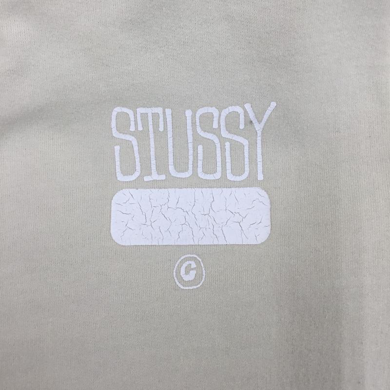 ステューシー STUSSY パーカー 長袖 ジップパーカー S ロゴ、文字 X プリント ベージュ / ベージュ /  メンズ USED 古着 中古 10128165