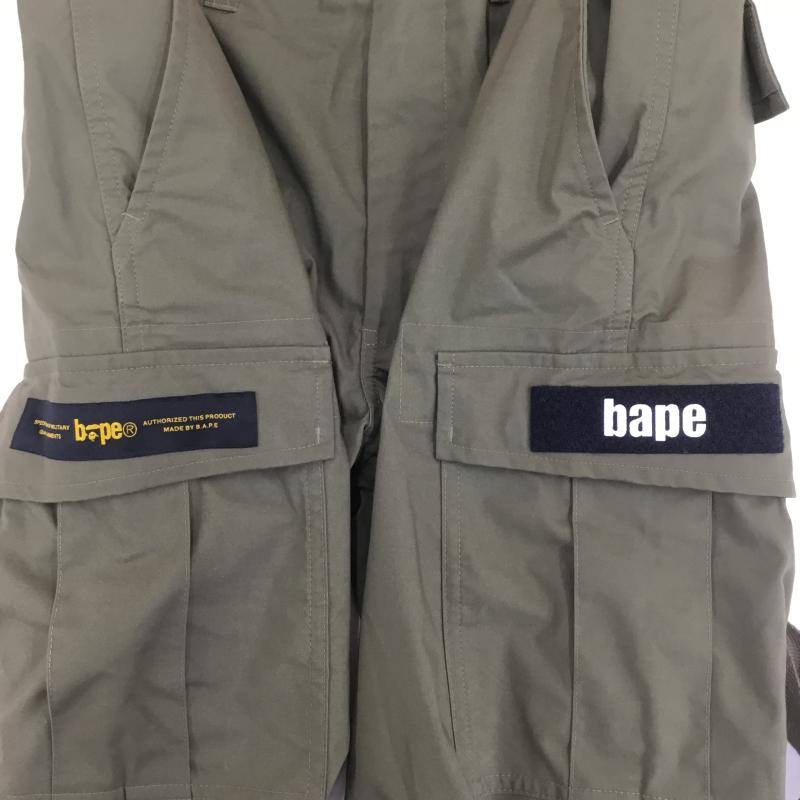 アベイシングエイプ A BATHING APE パンツ ワークパンツ、ペインターパンツ カーゴパンツ　001PTH301004X S 無地 X ワンポイント X ロゴ、文字 カーキ / カーキ /  メンズ USED 古着 中古 10128172