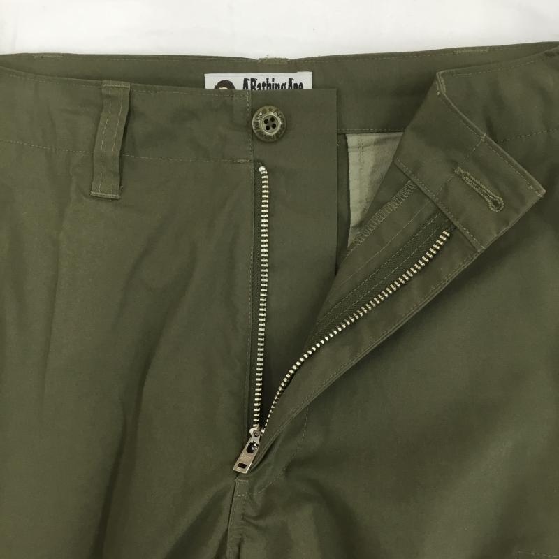 アベイシングエイプ A BATHING APE パンツ ワークパンツ、ペインターパンツ カーゴパンツ　001PTH301004X S 無地 X ワンポイント X ロゴ、文字 カーキ / カーキ /  メンズ USED 古着 中古 10128172