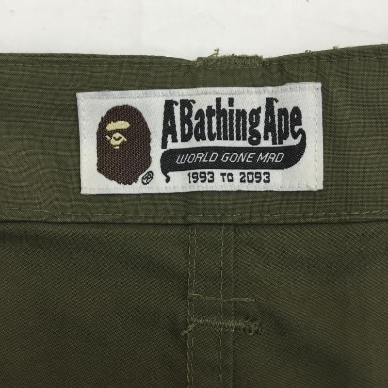 アベイシングエイプ A BATHING APE パンツ ワークパンツ、ペインターパンツ カーゴパンツ　001PTH301004X S 無地 X ワンポイント X ロゴ、文字 カーキ / カーキ /  メンズ USED 古着 中古 10128172
