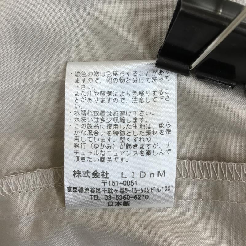 リドム LIDnM シャツ、ブラウス 半袖 LIDNM マイクロスパンオープンカラーシャツ L18ss-122 M 無地 ベージュ / ベージュ /  メンズ USED 古着 中古 10128182