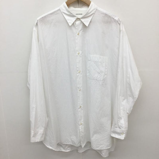 マーカ marka シャツ、ブラウス 長袖 MARKAWARE 18SS コンフォートフィット レギュラーカラーシャツ マーカウェア REGULAR COLLAR SHIRTS COMFORT FIT A18A-09SH03C 2号 無地 白 / ホワイト /  メンズ USED 古着 中古 10128184
