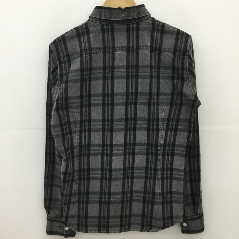 ダヴルジェイケイ wjk シャツ、ブラウス 長袖 wjk ダブルジェーケー マドラスチェック フックシャツ ch70e S M チェック 黒 / ブラック /  メンズ USED 古着 中古 10128187