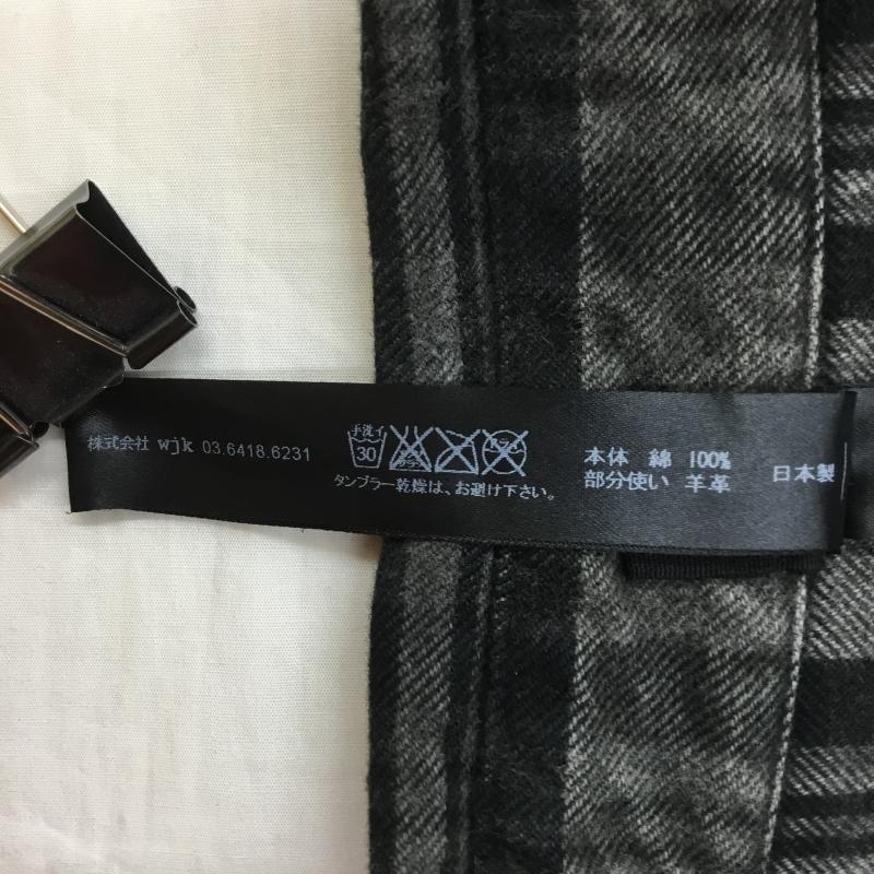 ダヴルジェイケイ wjk シャツ、ブラウス 長袖 wjk ダブルジェーケー マドラスチェック フックシャツ ch70e S M チェック 黒 / ブラック /  メンズ USED 古着 中古 10128187