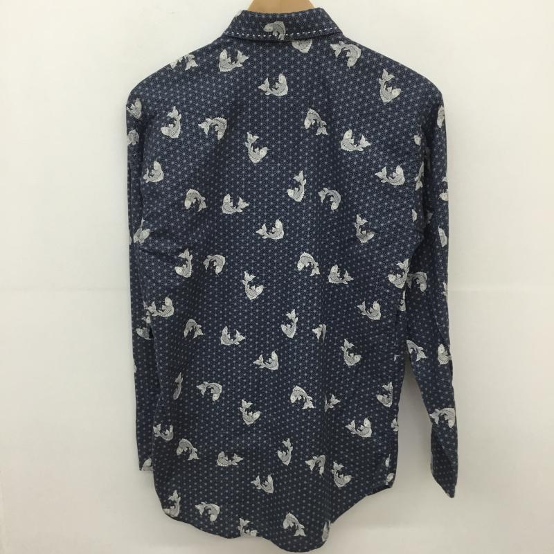 ドライボーンズ Dry Bones シャツ、ブラウス 長袖 03-3792-6147 Dry Bones 長袖シャツ M 総柄 青 / ブルー /  メンズ USED 古着 中古 10128188