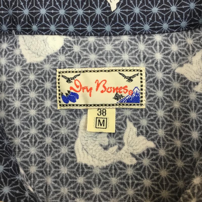 ドライボーンズ Dry Bones シャツ、ブラウス 長袖 03-3792-6147 Dry Bones 長袖シャツ M 総柄 青 / ブルー /  メンズ USED 古着 中古 10128188