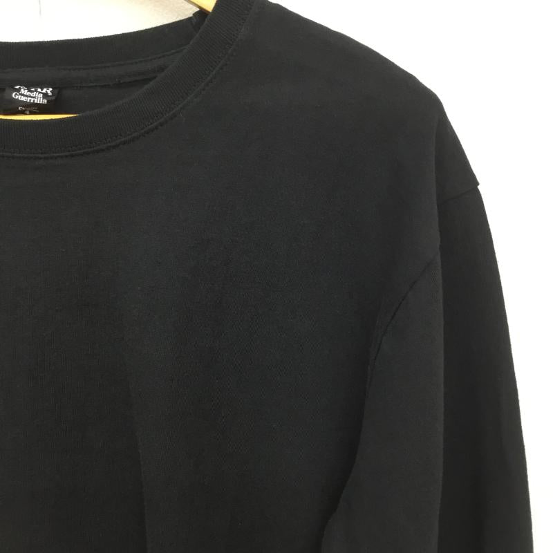 フォーピーエーアールメディアゲリラ FPARMEDIAGUERRILLA Tシャツ 長袖 FORTY PERCENTS AGAINST RIGHTS Media Guerrilla FPAR クルーネック アームプリント 4号 ロゴ、文字 X プリント 黒 / ブラック /  メンズ USED 古着 中古 10128190