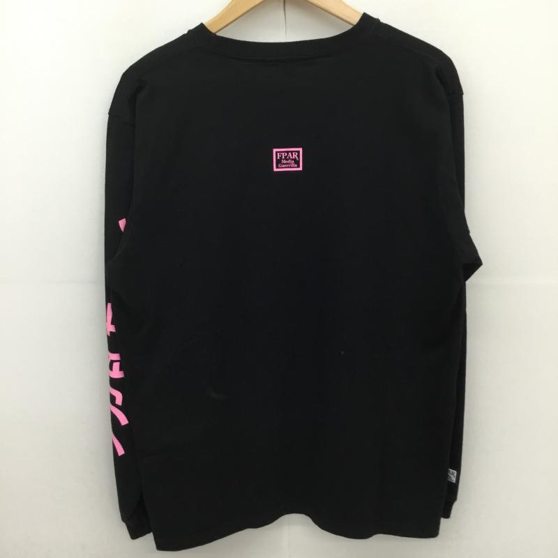 フォーピーエーアールメディアゲリラ FPARMEDIAGUERRILLA Tシャツ 長袖 FORTY PERCENTS AGAINST RIGHTS Media Guerrilla FPAR クルーネック アームプリント 4号 ロゴ、文字 X プリント 黒 / ブラック /  メンズ USED 古着 中古 10128190