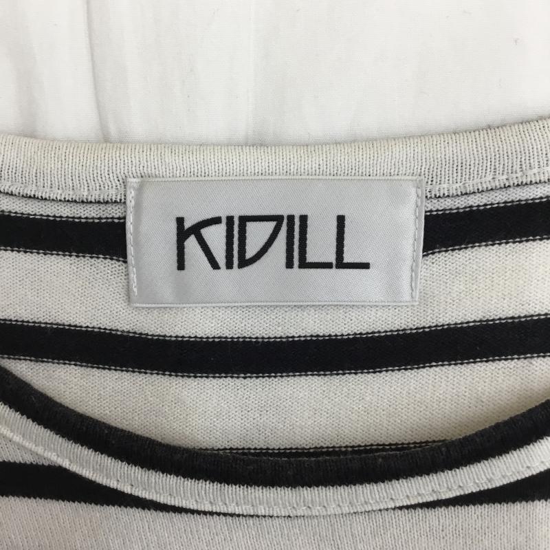 キディル KIDILL Tシャツ 半袖 KL129 KIDILL 半袖Tシャツ FREE ボーダー柄 白 / ホワイト / X 黒 / ブラック /  メンズ USED 古着 中古 10128191