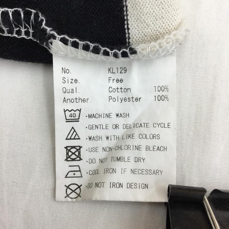 キディル KIDILL Tシャツ 半袖 KL129 KIDILL 半袖Tシャツ FREE ボーダー柄 白 / ホワイト / X 黒 / ブラック /  メンズ USED 古着 中古 10128191