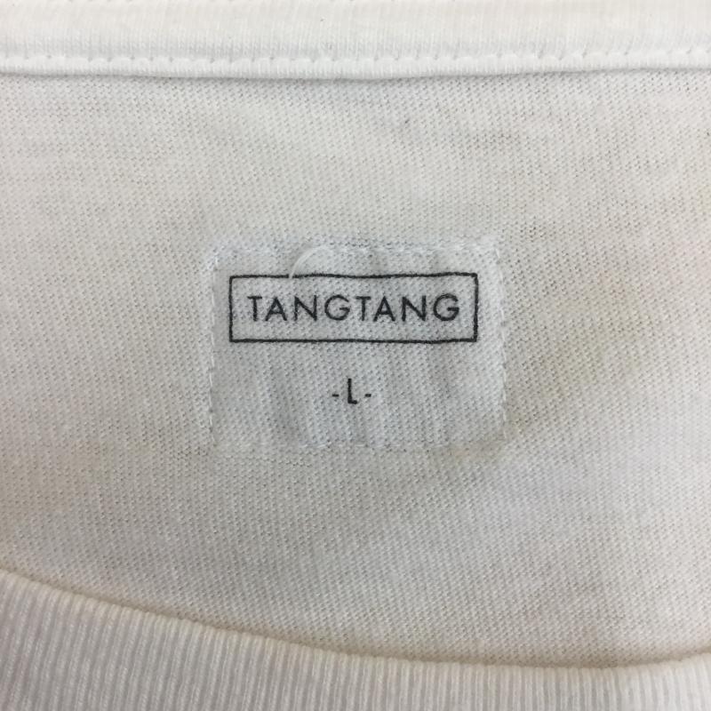 タンタン TANG TANG Tシャツ 半袖 03-6451-1640 TANG TANG 半袖 Tシャツ L ロゴ、文字 白 / ホワイト /  メンズ USED 古着 中古 10128196
