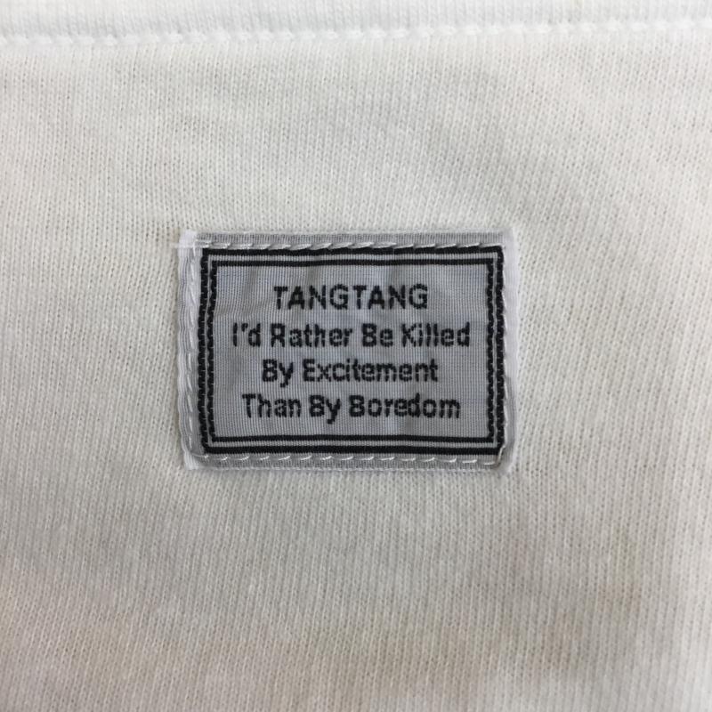 タンタン TANG TANG Tシャツ 半袖 03-6451-1640 TANG TANG 半袖 Tシャツ L ロゴ、文字 白 / ホワイト /  メンズ USED 古着 中古 10128196