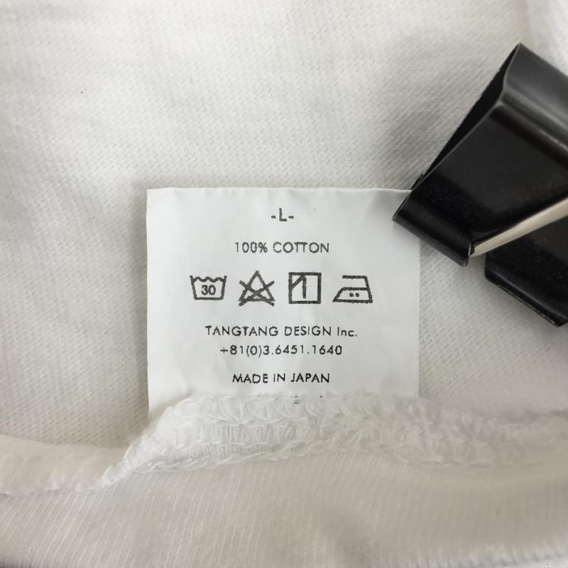 タンタン TANG TANG Tシャツ 半袖 03-6451-1640 TANG TANG 半袖 Tシャツ L ロゴ、文字 白 / ホワイト /  メンズ USED 古着 中古 10128196