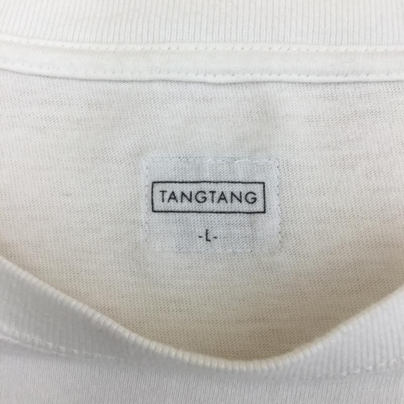タンタン TANG TANG Tシャツ 半袖 03-6451-1640 TANG TANG 半袖 Tシャツ L ロゴ、文字 白 / ホワイト /  メンズ USED 古着 中古 10128197