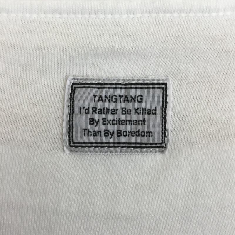 タンタン TANG TANG Tシャツ 半袖 03-6451-1640 TANG TANG 半袖 Tシャツ L ロゴ、文字 白 / ホワイト /  メンズ USED 古着 中古 10128197