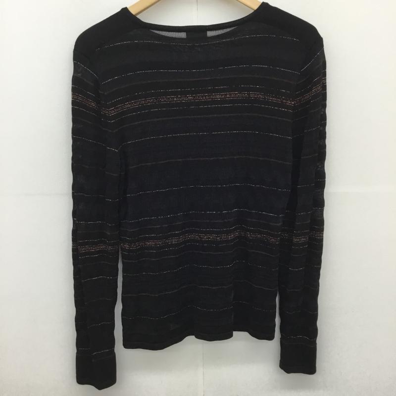 ケンゾー KENZO ニット、セーター 長袖 KENZO PARIS ニット イタリア製 VINTAGE M ボーダー柄 黒 / ブラック /  メンズ USED 古着 中古 10128198