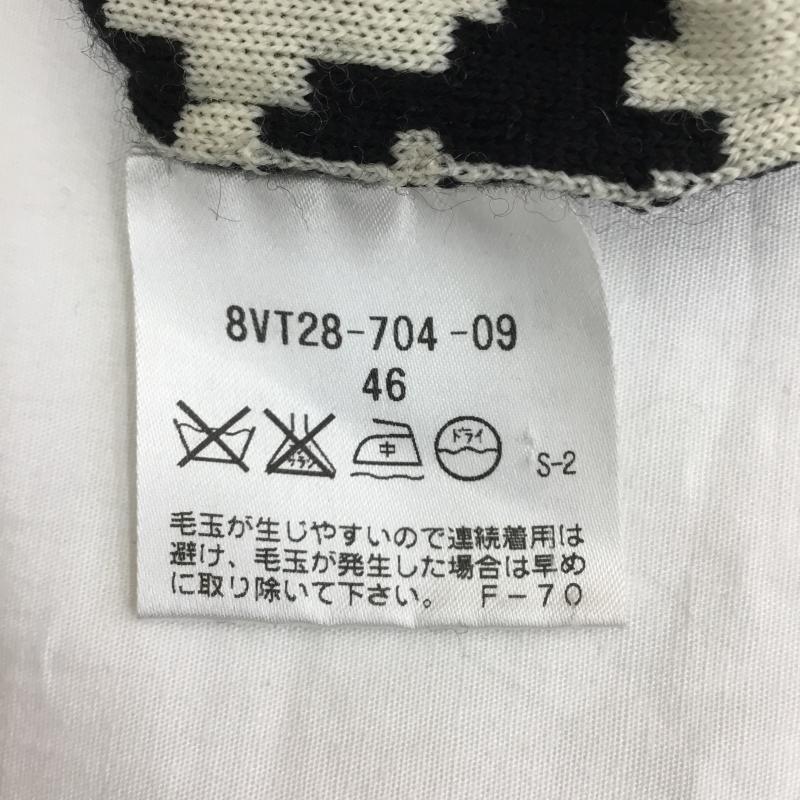 エポカ EPOCA ニット、セーター 長袖 8VT28-704-09 EPOCA ニット セーター 46 千鳥格子 黒 / ブラック / X 白 / ホワイト /  メンズ USED 古着 中古 10128199