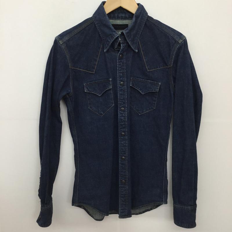 ジュンハシモト junhashimoto シャツ、ブラウス 長袖 junhashimoto デニム 長袖 シャツ 4号 無地 青 / ブルー /  メンズ USED 古着 中古 10128200