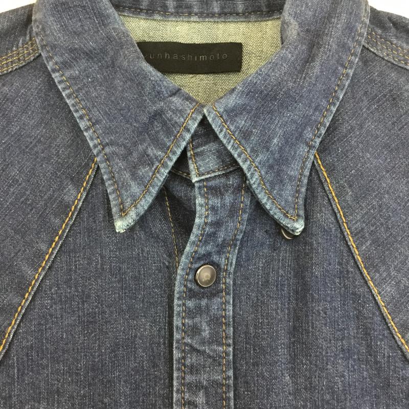 ジュンハシモト junhashimoto シャツ、ブラウス 長袖 junhashimoto デニム 長袖 シャツ 4号 無地 青 / ブルー /  メンズ USED 古着 中古 10128200