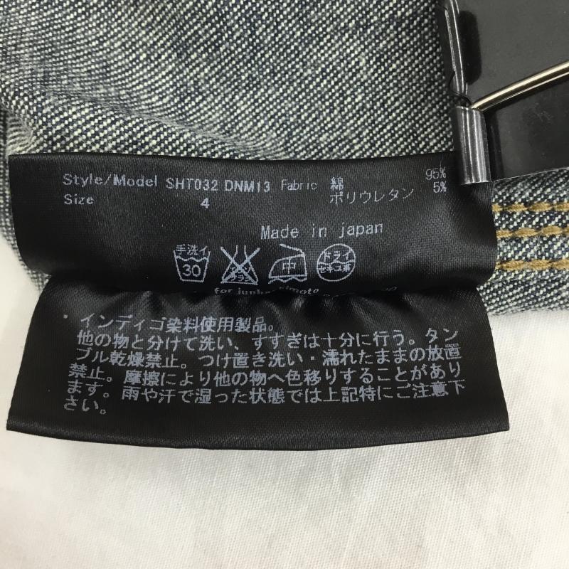 ジュンハシモト junhashimoto シャツ、ブラウス 長袖 junhashimoto デニム 長袖 シャツ 4号 無地 青 / ブルー /  メンズ USED 古着 中古 10128200